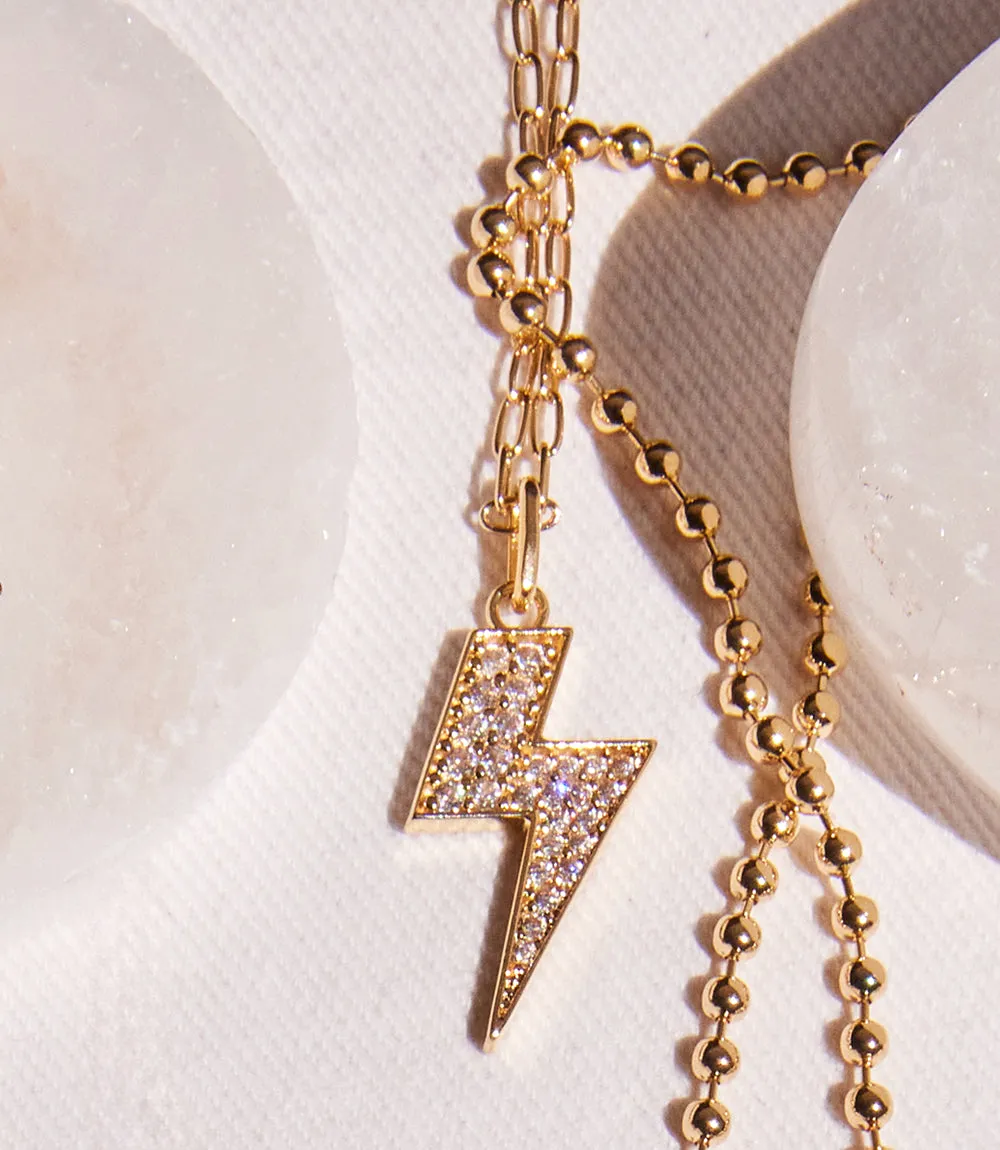 Pavé Lightning Bolt Necklace