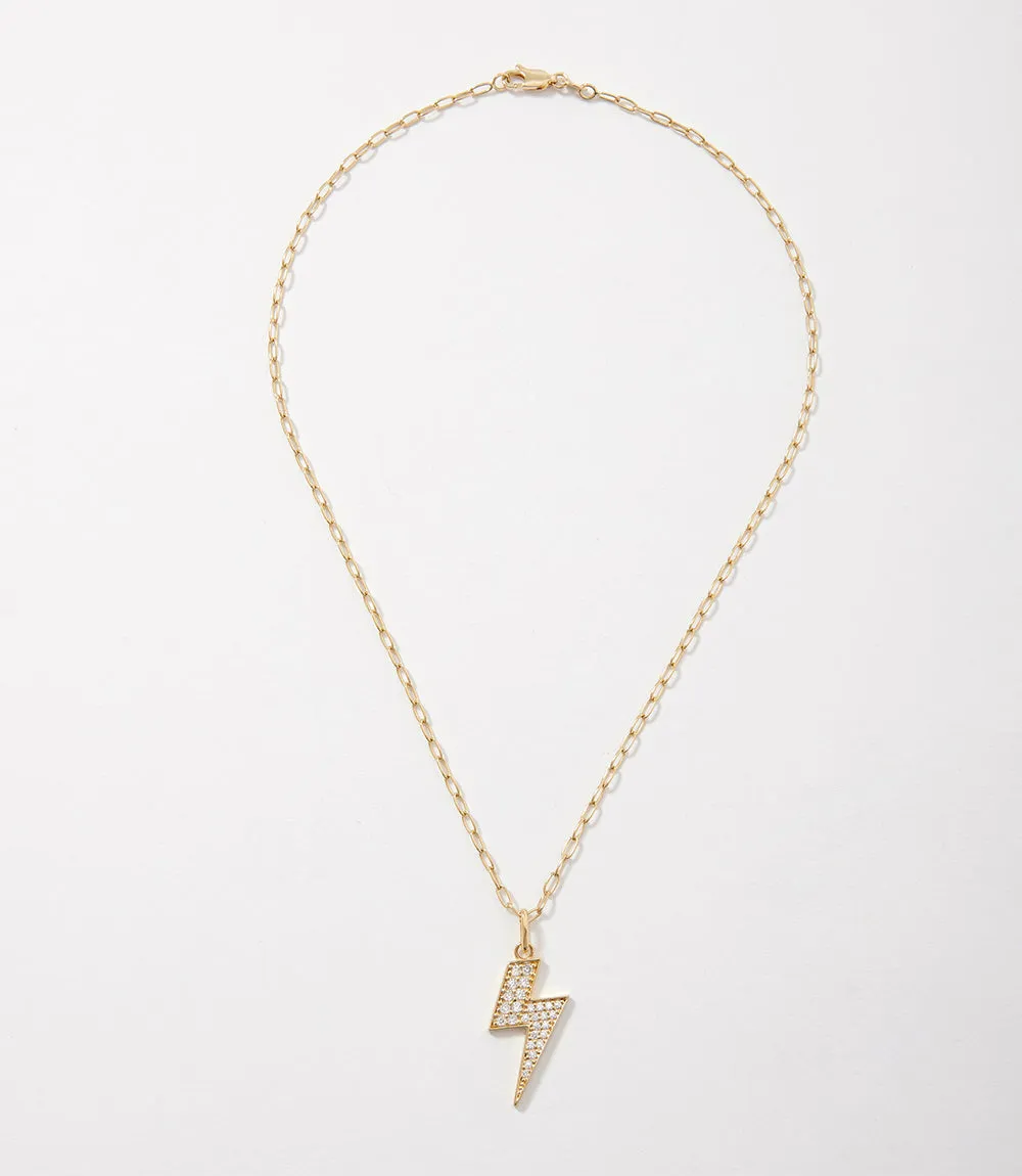 Pavé Lightning Bolt Necklace