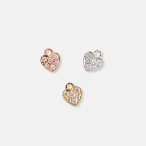 Pave Diamond Petite Heart Charm