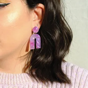 Purple Haze Arch Dangle Earrings