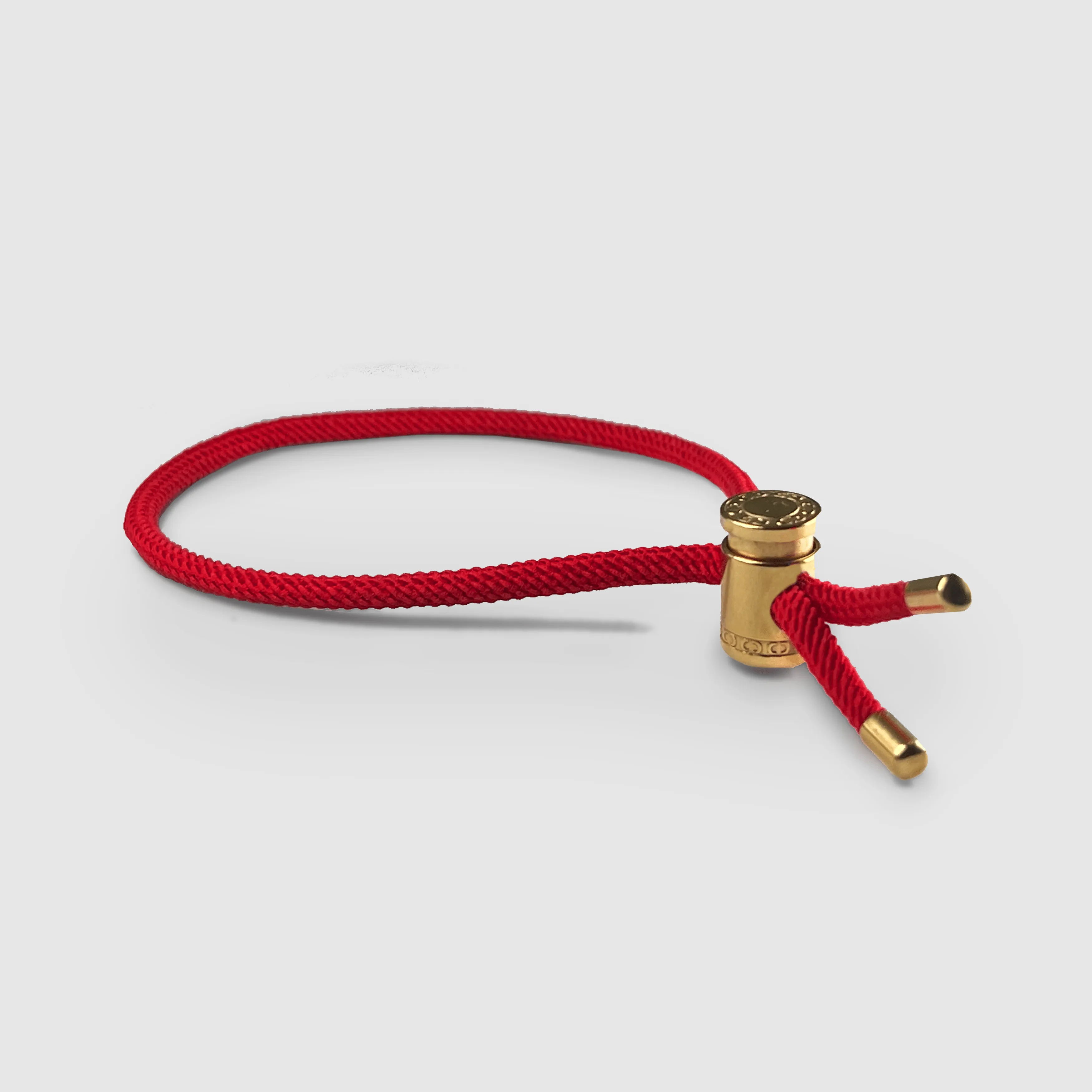 Red Cord Toggle Bracelet (Gold)