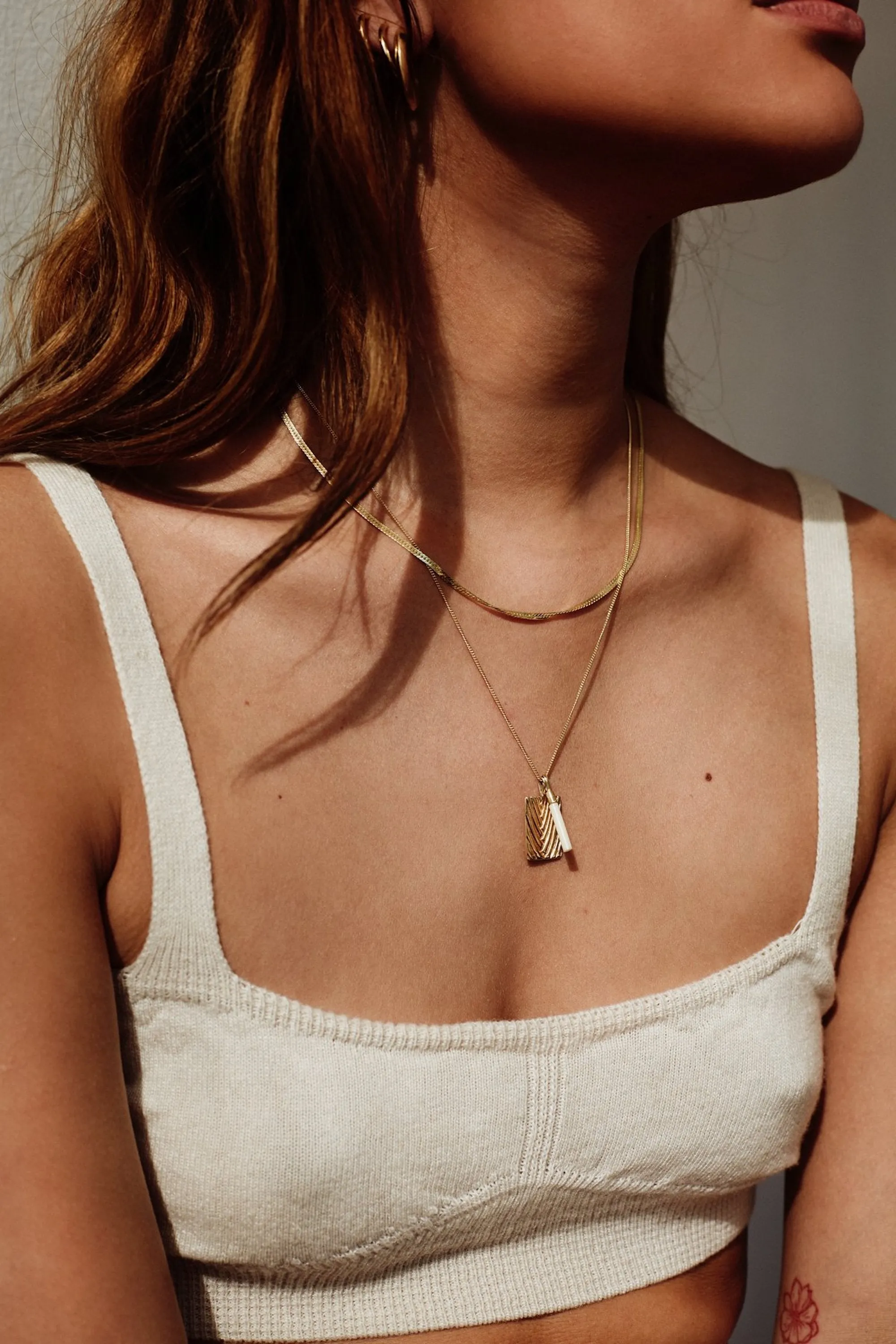 selected femme necklace gold