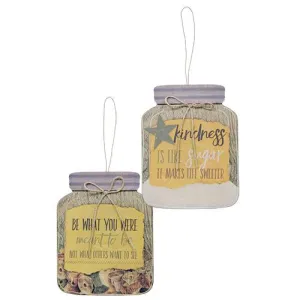 *Spool/Sugar Mason Jar 2 Asstd.  (Pack of 4)