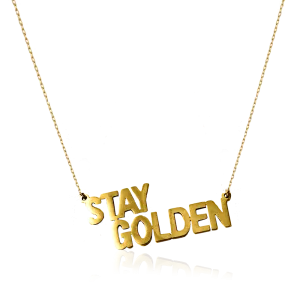 STATEMENT QUOTE MINI HALSBAND - STAY GOLDEN