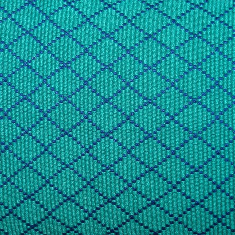 Teal Handwoven Rectangular Cotton Cushion Cover