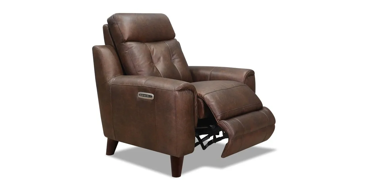 Torino Power Headrest, Lumbar, Zero Gravity Waxy Pull-up Leather Recliner, Cedar