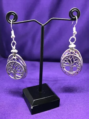 Tree of Life Earrings with Silver