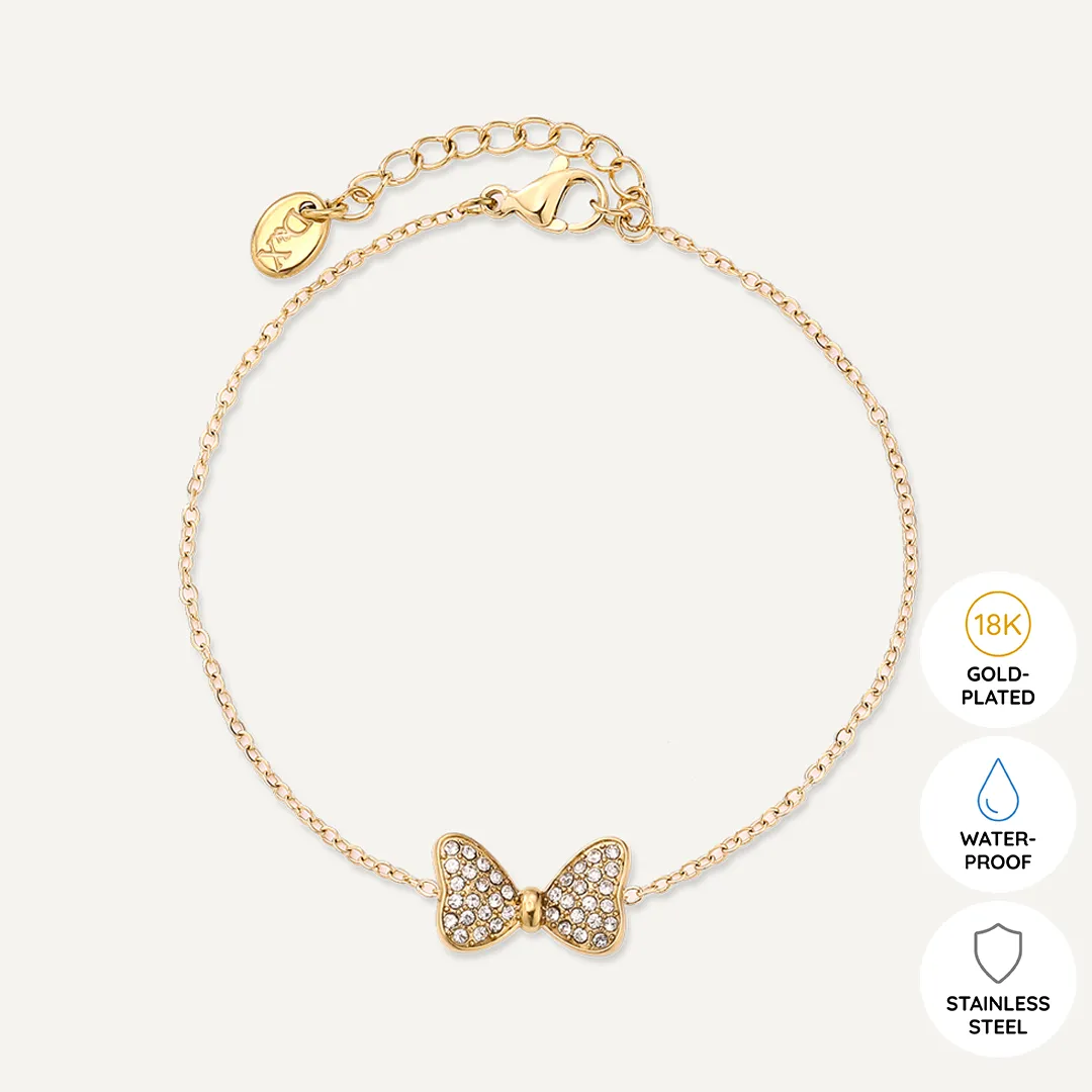 Vibes | Bow Delight Clasp Bracelet | 18K Gold-Plated