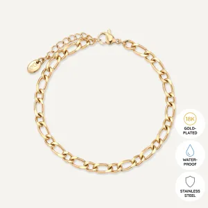 Vibes | Linked Brilliance Clasp Bracelet | 18K Gold-Plated