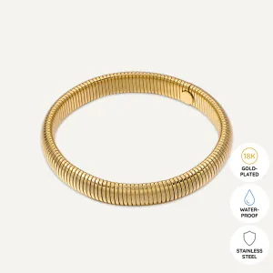 Vibes | Radiant Ridge Fixed Size Bracelet | 18K Gold-Plated