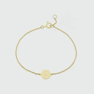 Westbourne Pre-Engraved 9ct Yellow Gold Bracelet - A