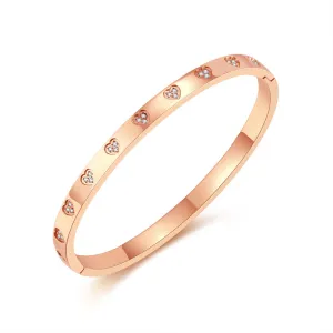 Women's bangle bracelet - rose