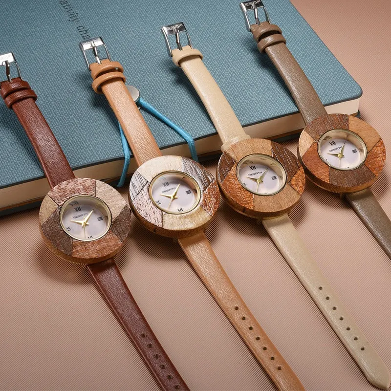 Wooden Analog Wristwatch