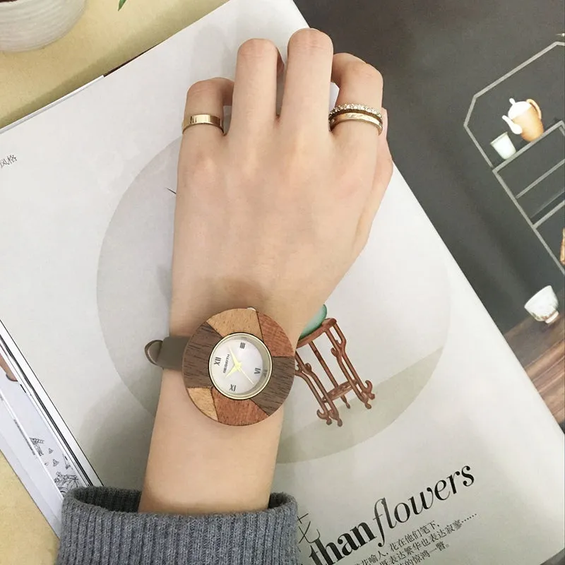 Wooden Analog Wristwatch