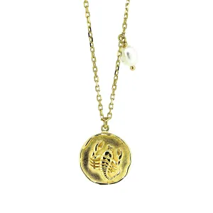 Zodiac Scorpio Necklace Gold